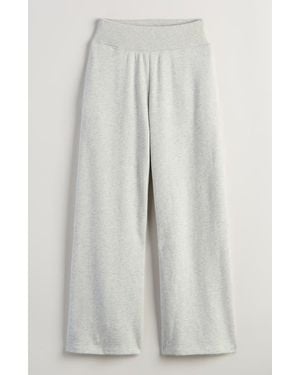 Treasure & Bond Kids' Wide-Leg Cotton Blend Sweatpants - White