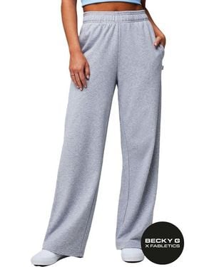 Fabletics Year Round Terry Wide Leg Sweatpant - Blue