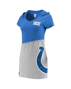 Refried Apparel Indianapolis Colts Sustainable Hooded Mini Dress - Blue