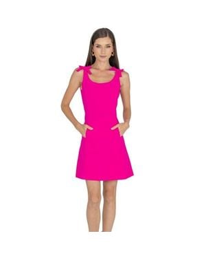 Akalia Aria Bow Sleeveless Mini Dress - Pink