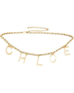 Chloé Logo Chain Belt - Metallic