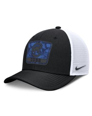 Nike Chicago Cubs Camo Rise Trucker Dri-Fit Adjustable Hat - Blue