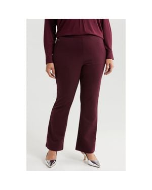 UNIVERSAL STANDARD Pinstripe Ponte Bootcut Pants - Red