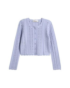 LoveShackFancy Emlynn Pointelle Cardigan - Blue