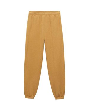 Mango Stretch Cotton Fleece Sweatpants - Natural