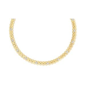 Roberto Coin Cobra Diamond Collar Necklace - Metallic