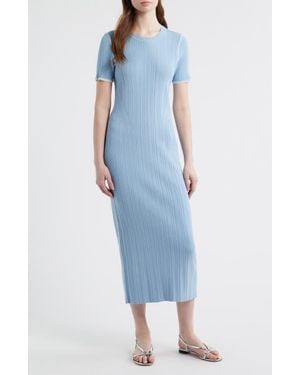 Rag & Bone Harper Rib Midi Dress - Blue