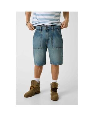 Guess Gj Carpenter Denim Shorts - Blue
