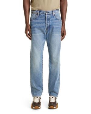 Tom Ford Tapered Fit Stretch Denim Jeans - Blue