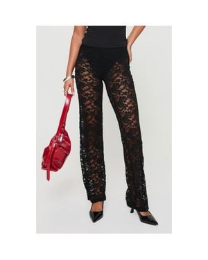 Princess Polly Peru Lace Pants - Black