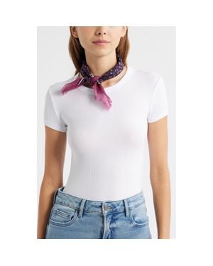 Treasure & Bond Embroidered Floral Bandana - Pink