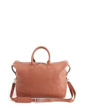 ROYCE New York Medium Leather Duffle Bag - Brown