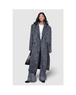 Warehouse Structured Shoulder Coat - Blue