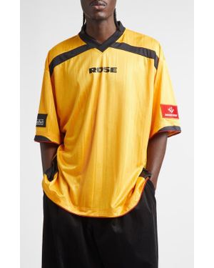 Martine Rose Logo Patch Football Jersey - Yellow