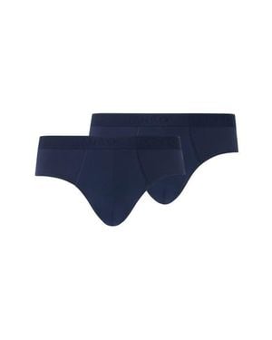 Hanro Cotton Essentials 2-Pack Cotton Briefs - Blue