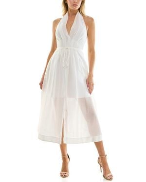 Socialite Midi Halter Dress - Natural
