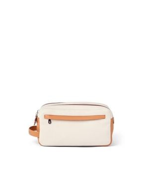 Brunello Cucinelli Cowhide Beauty Case With Double Zipper - Natural