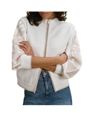 Mint Velvet Cotton Blend Embroidered Cardigan - Gray