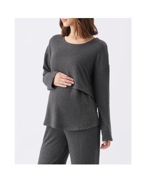 Ripe Maternity Super Soft Nursing Top - Gray