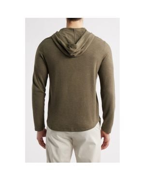 Vince Pima Cotton Blend Hoodie - Green