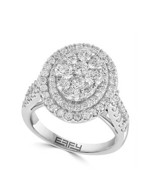Effy Concentric Halo Diamond Cocktail Ring - White