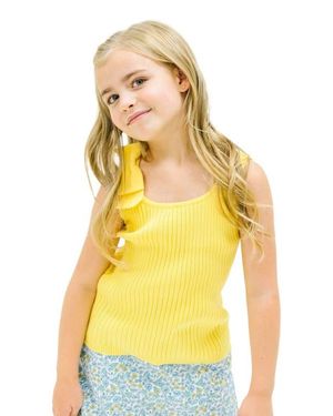 Hope & Henry Girls' Bow Sweater Tank, Kids - Yellow