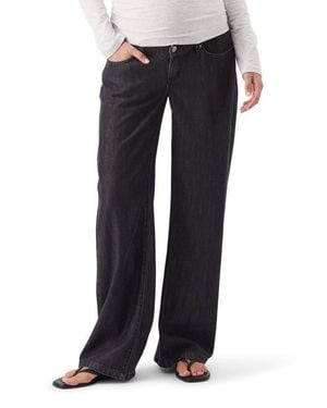 Ripe Maternity Billie Elastic Wide Leg Maternity Jeans - Black