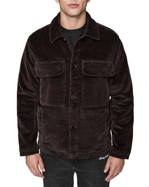 KARL LAGERFELD Corduroy Shirt Jacket - Black