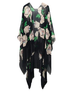 Kate Spade Springtime Bloom Ruana - Black