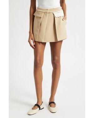 Stine Goya Waist Panel Miniskirt - Natural