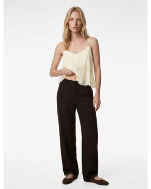 Koton Lace Detail Layered Chiffon Camisole - White