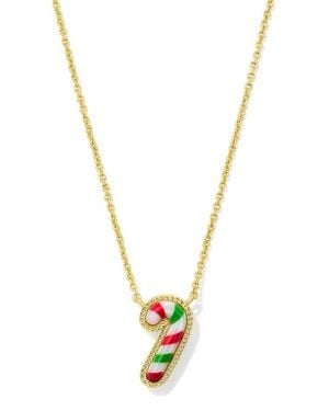 Kendra Scott Candy Cane Pendant Necklace - Metallic
