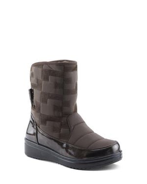 Flexus by Spring Step Daffo Waterproof Faux Shearling Lined Boot - Brown