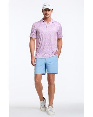 Robert Graham Iron Drive Golf Print Performance Polo - Red