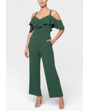 Rachel Roy Marcella Off The Shoulder Ruffle Jumpsuit - Green