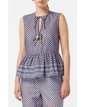 Scotch & Soda Bow Details Sleeveless Top - Blue
