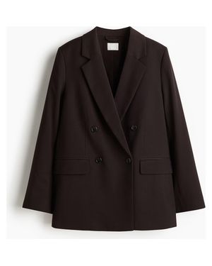 H&M Double-Breasted Blazer - Black