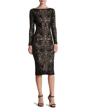 chinese dress ladies Betsy & Adam Women's Long Sleeve Floral Print Belted Gown, 12 main image 1