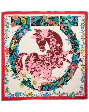 Ferragamo Pegasus Print Silk Twill Scarf Scarf - Multicolor