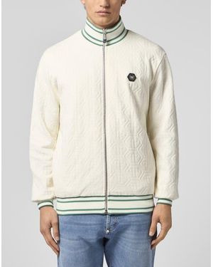Philipp Plein Tracksuit Jacket Jacquard Monogram - Natural
