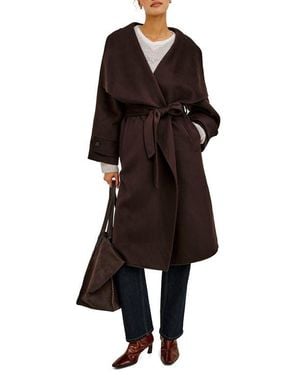 Rails Celeste Wool Blend Belted Wrap Coat - Black