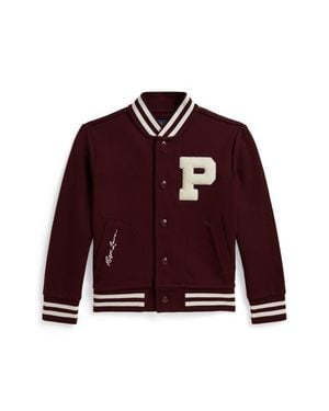 Polo Ralph Lauren Kids' Double Knit Varsity Bomber Jacket - Red