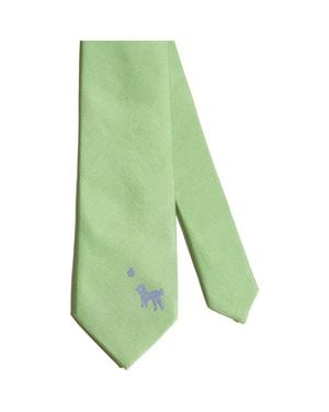 Lost Pattern Silk Tie - Green