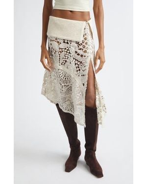 Siedres Rita Lace Cover-Up Skirt - Natural