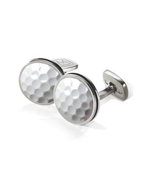 M-clip Golf Ball Cuff Links - Metallic