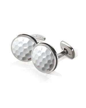 M-clip Golf Ball Cuff Links - Metallic