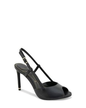 Kenneth Cole Londyn Slingback Peep Toe Sandal - Black