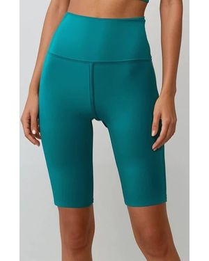 Calypsa Tummy Control Long Bike Swim Shorts - Blue