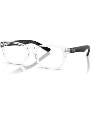 Ray-Ban 48Mm Square Optical Glasses - Metallic
