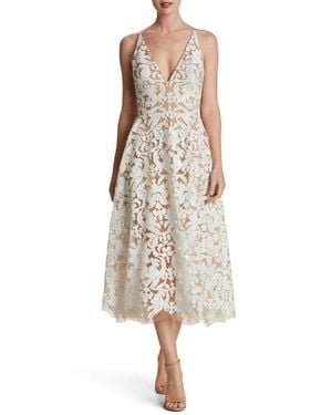 dress the population aurelia embellished fit & flare mini dress Dress The Population Aurelia Embellished Fit & Flare Mini Dress